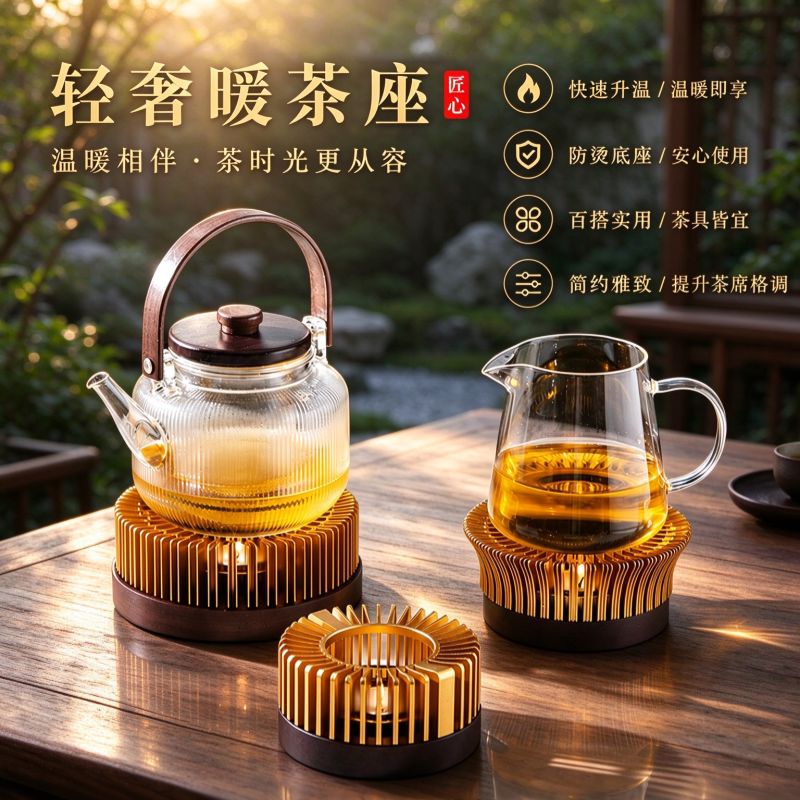 茶蜡烛暖茶器温茶下午花茶保温提壶套装家用商用户外加热器暖茶炉