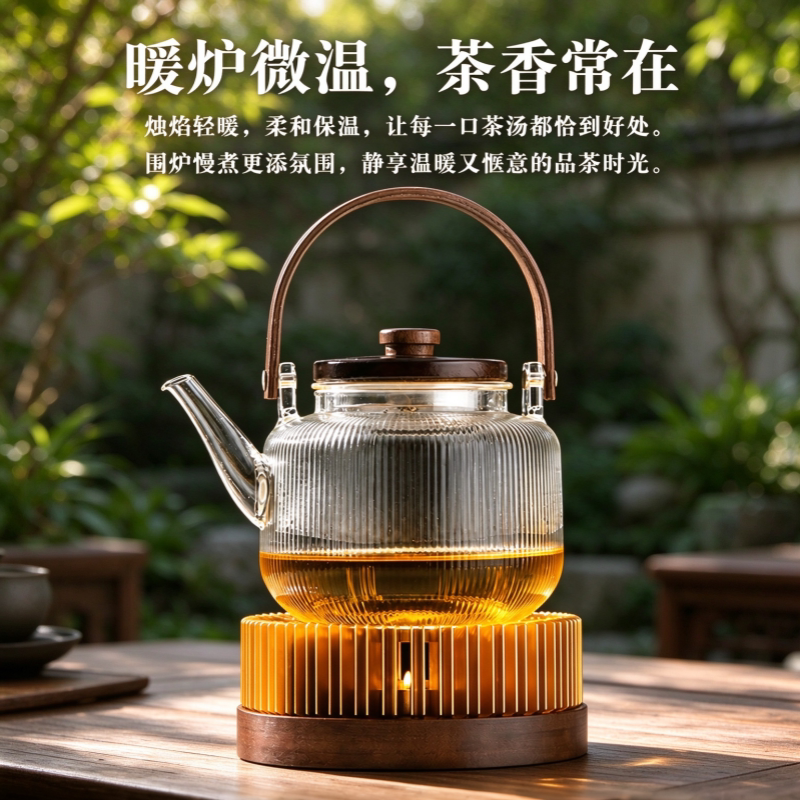 茶蜡烛暖茶器温茶下午花茶保温提壶套装家用商用户外加热器暖茶炉