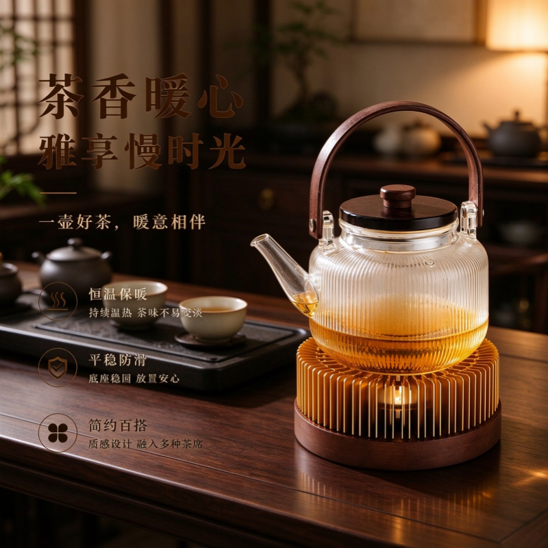 茶蜡烛暖茶器温茶下午花茶保温提壶套装家用商用户外加热器暖茶炉