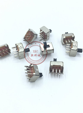 SW1开关长8.7宽6.9高4.7MM 儿童故事机小拨动开关8 6脚2档柄高5MM