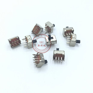 SW1开关长8.7宽6.9高4.7MM 儿童故事机小拨动开关8 6脚2档柄高5MM