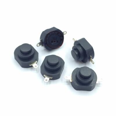 椭圆自锁开关 2脚 一开一关 宽10 长12 高8.8MM 按键 按钮 带锁