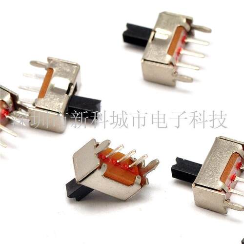 SW1开关环保长度8.6MM G4 带支架 小型拨动开关 3脚 2档 柄高4MM
