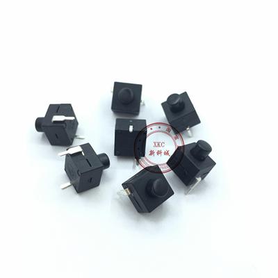 超小自锁开关直插2脚 一开一关 宽8.3 长8.3 高10MM 按钮LED 1A