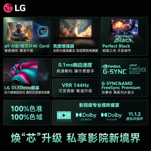 LG OLED42C5XCA 42英寸 144Hz高刷电竞游戏电视