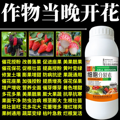 作物当晚开花肥保花保果素花芽分化膨果增甜作物植物花卉果树专用