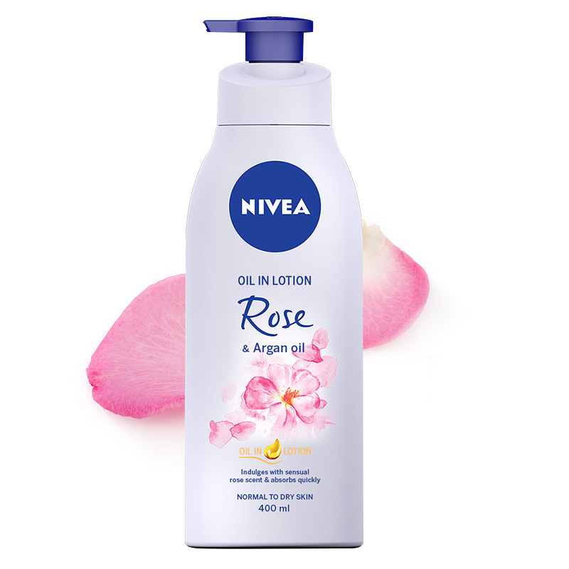 妮维雅玫瑰身体乳保湿滋润补水香体全身夜间润肤乳液400ml