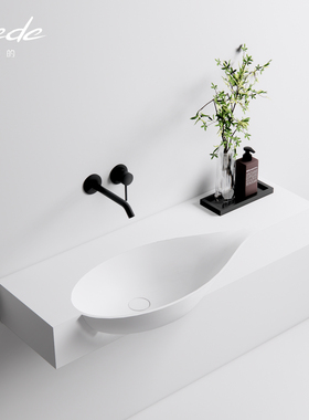 corde柯的人造石半抛盆丽耐一体盆定制窄大肚盆浴室洗脸洗手台