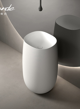 corde酒店名宿立柱盆艺术盆个性蛋圆卫生间洗手脸面盆人造石