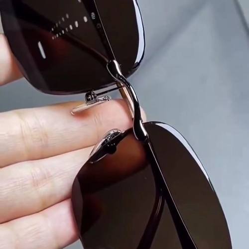 纯天然高档无框太阳镜防紫外线