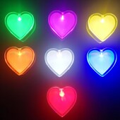 明星心形定制LOGO爱心发光胸牌工号牌酒吧KTV代驾胸章led徽章