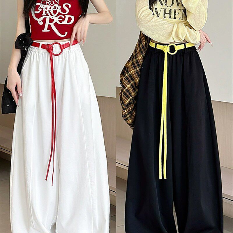 美式弯刀工装裤女夏秋季薄款2025新款高腰宽松休闲阔腿跳舞运动裤