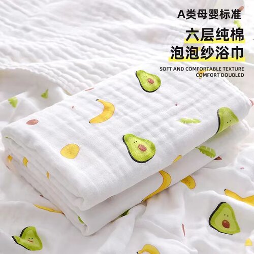 婴儿浴巾纯棉纱布抗菌护肤盖毯
