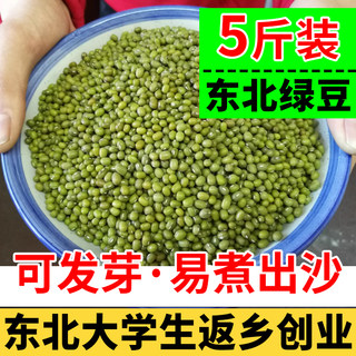 东北绿豆农家自产新鲜5斤五谷杂粮粗粮煮粥发豆芽专用散装豆子