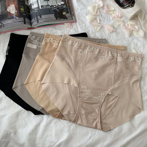 蕾丝中高腰轻收腹纯棉裆内裤新品