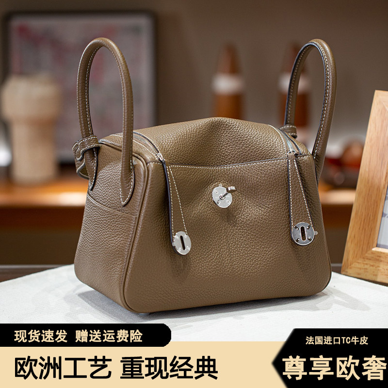 原厂TC头层牛皮琳迪包19/26手工缝制医生包真皮手提单肩斜跨女包