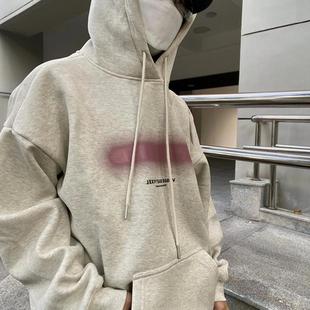 加厚宽松情侣帽衫 STA国潮美式 重磅霓虹渐变连帽卫衣男女秋冬新款