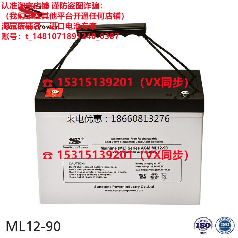 蓄电池AGM ML12-90 12V90AH免维护电池 原装进口 3C数码配件 纽扣电池 原图主图