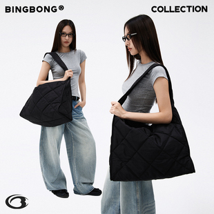 夏季 旅社冒险 简约大容量通勤收纳尼龙斜挎单肩包 原创 BINGBONG
