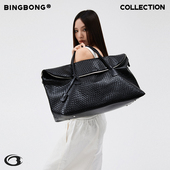 BINGBONG 笑脸之旅 短途旅行包出差大包大容量单肩手提包托特包女