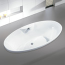 乐可意优质亚克力浴缸家用圆形多尺寸嵌入式 普通简约成人泡澡浴池