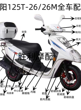 大阳摩托车DY125T-26/26M/100T-6前围面板大灯手把前罩全车配件