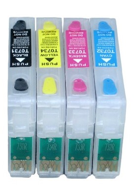 BM适用爱普生CX4900 CX5900 CX6900F C79永久芯片填充墨盒T0731