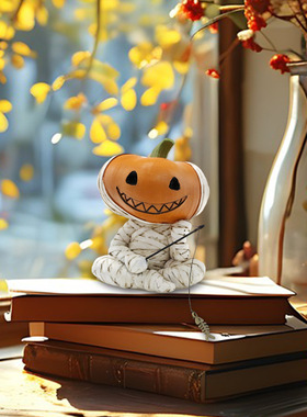 万圣节新品树脂绷带南瓜钓鱼户外