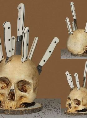 庭院人摆件万圣节雕塑花盆装饰木