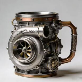 跨境新款涡轮增压器杯子Turbocharger Mug发动机工艺树脂马克杯