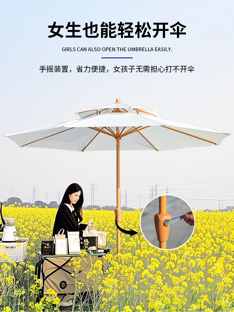 凯元大伞户外摆摊遮阳伞夜市网红太阳伞别墅庭院伞花园室外中柱伞