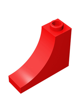 兼容 18653 小颗粒益智积木拼插零配件 1x3x2 弧形砖MOC