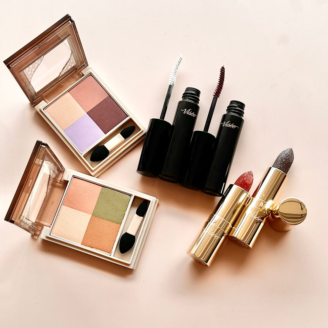 VISEE新品四色眼影卷翘睫毛膏