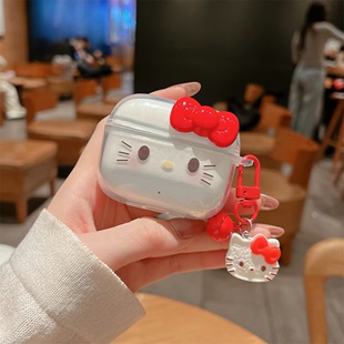 可爱diy红kt猫适用OPPO Enco Air4i蓝牙耳机保护套encoair4i软壳