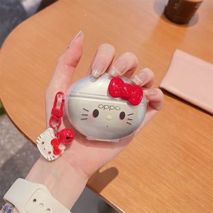 炫彩diy手作适用OPPOEncoFree4蓝牙耳机保护套EncoFree4丹拿版软壳