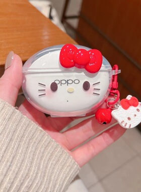 可爱diy红凯蒂猫适用一加 Buds4蓝牙耳机保护套OnePlusbuds4防摔软壳