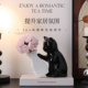 猫咪摆件轻奢家居电视柜玻璃酒柜饰品花瓶带花客厅玄关情人节礼物