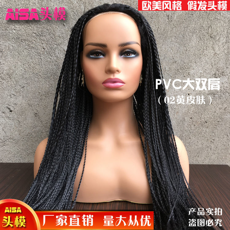 新款欧美头模橱窗陈列展示假发帽子半身模特头拍照假人头道具