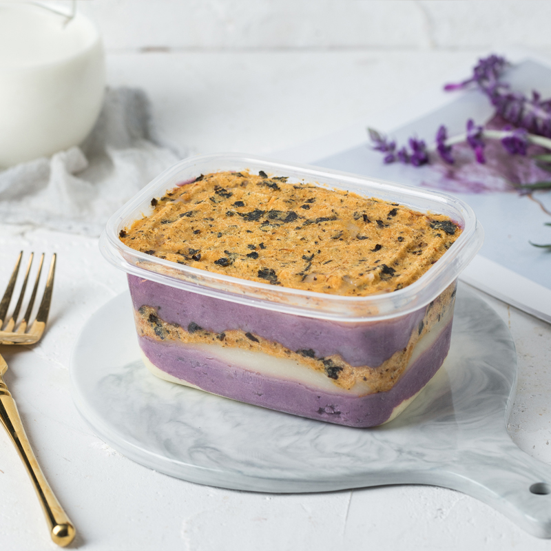 卯食自制全麦蛋糕紫薯芋泥麻薯海苔肉松盒子709ml代餐手工烘焙