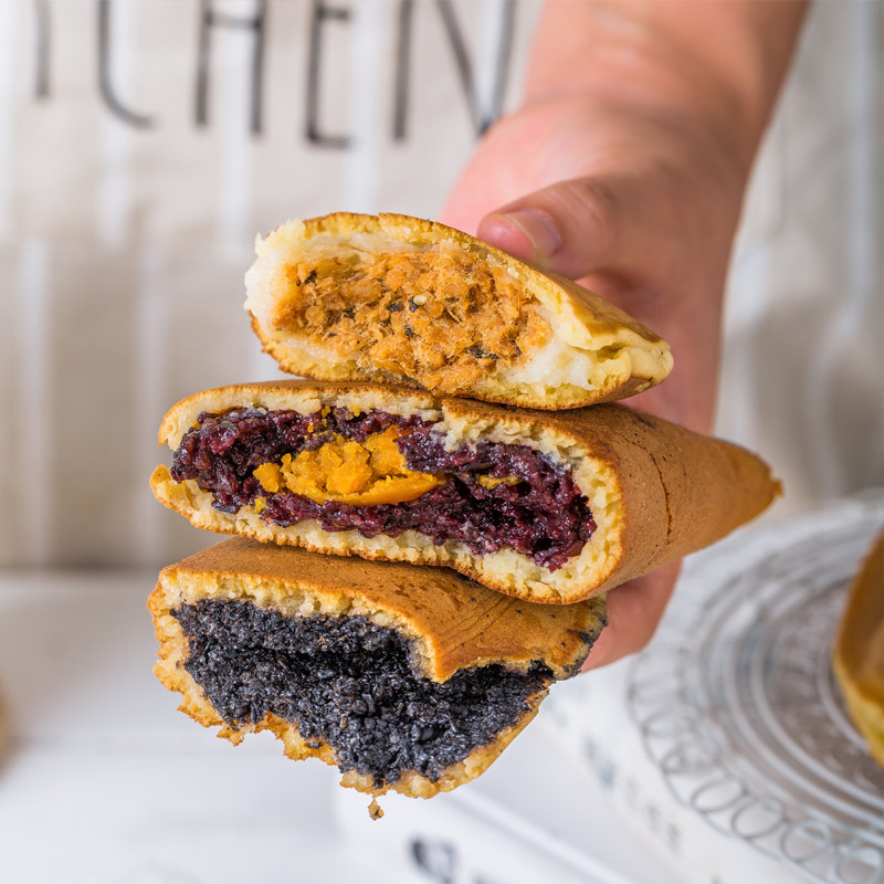 全麦粗粮杂粮可丽糕三种口味赤藓糖醇黑芝麻紫米蛋黄麻薯海苔肉松,零食/坚果/特产,传统西式糕点,淘宝优惠券,粉丝福利购,淘宝优惠卷