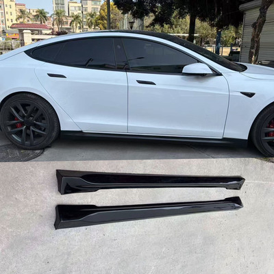 适用特斯拉Model S侧裙Tesla S前唇侧裙外饰改装件后唇14-26款