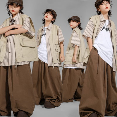 男童街舞潮服儿童嘻哈日系马甲