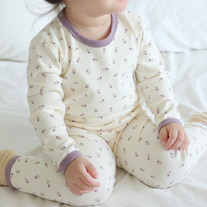 秋冬宝宝纯棉磨毛保暖内衣套装女童修身无骨秋衣儿童秋裤棉毛衫厚