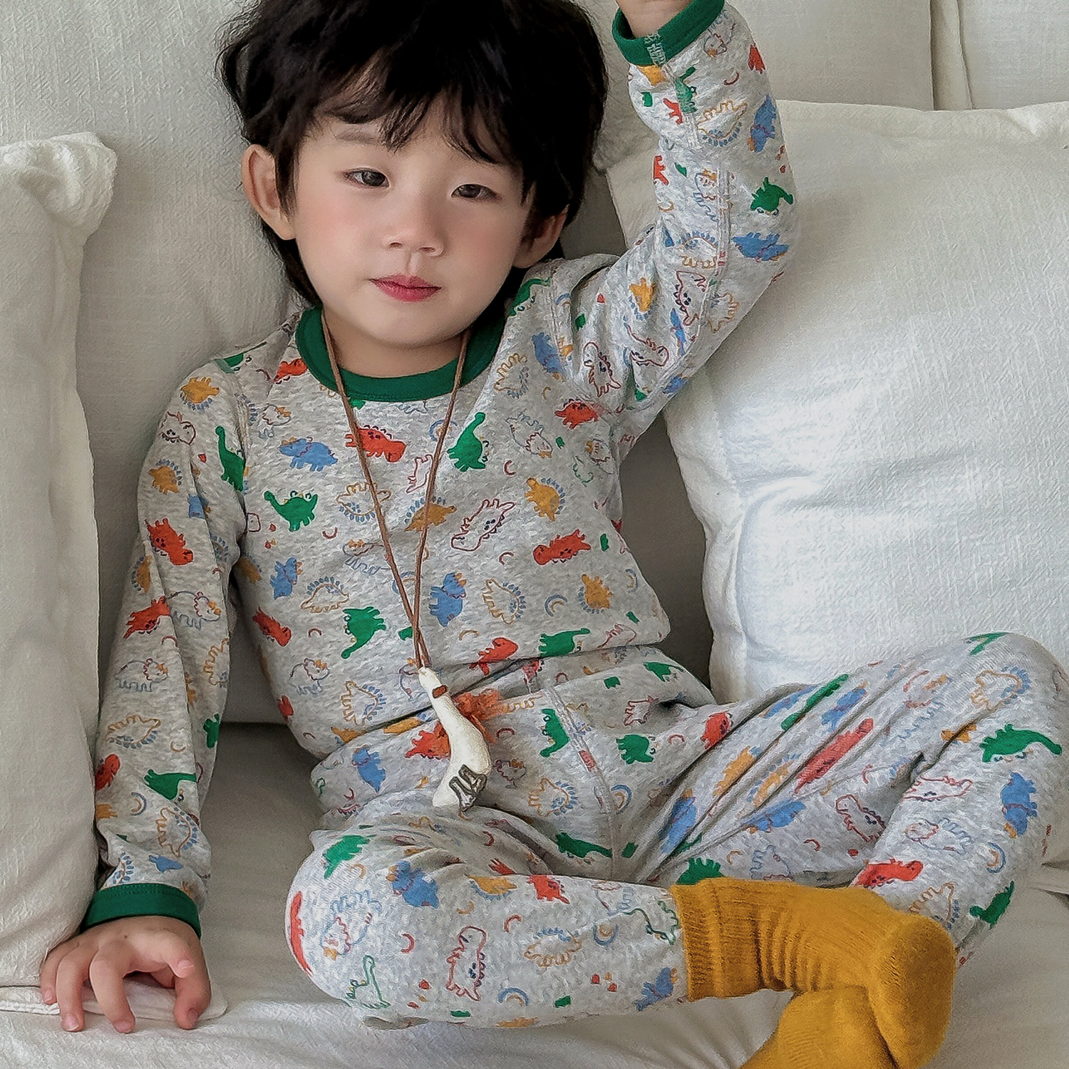 妈妈放心的秋衣秋裤儿童纯棉内衣