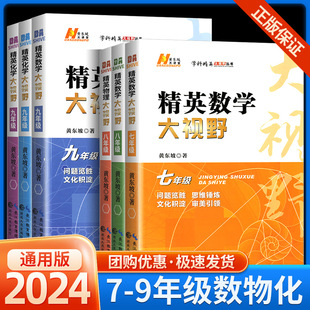 2024版 精英数学大视野物理化学七八九年级黄东坡数物化解题技巧新方法789上下册尖子生培优竞赛奥赛必刷真题拔尖特训走进重高辅导