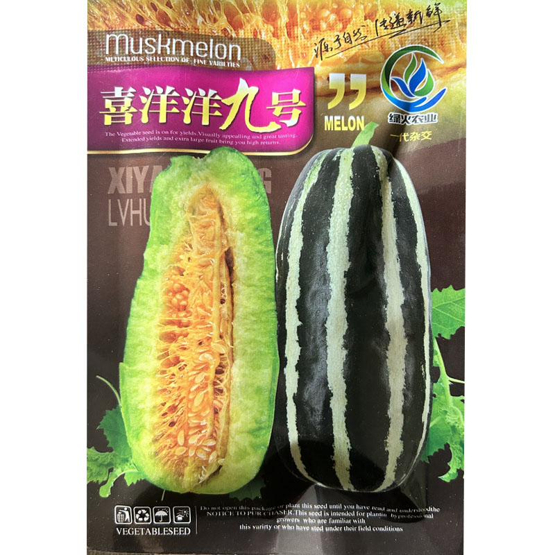 甜瓜种子喜洋洋9号香瓜种籽薄皮花皮酥瓜种籽水果瓜种子春秋种植
