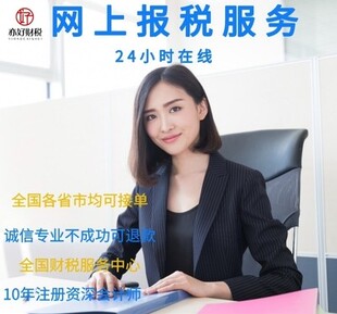 个体 企业网上报税 0零申报 财务税务代理 会计代理记账 远程报税