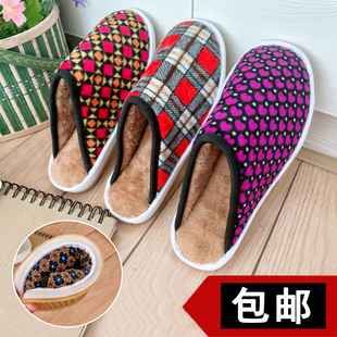 包邮男女秋冬月子鞋布鞋居家保暖妈妈手工老棉鞋牛筋底棉拖鞋