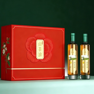 山茶油包装盒野生茶籽油山柚油礼品盒抽屉式盒纸箱手提礼盒定制