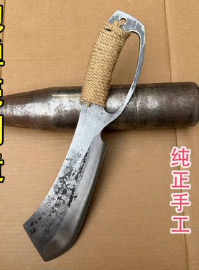 楚家刀手工锻打炮弹钢加厚柴刀
